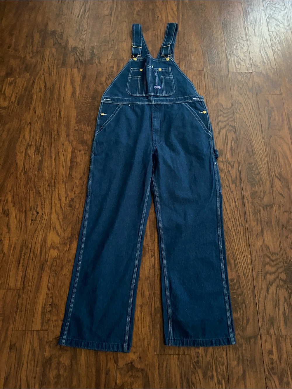 Big smith Men's Dark Blue Denim Overalls - Classic Workwear size 36x30